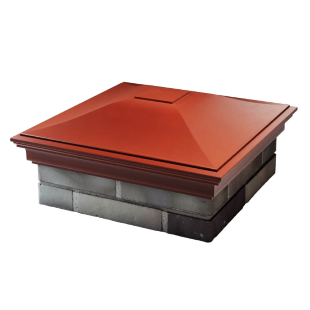 Колпак Zking Монблан Красный на столб 2х2 кирпича (515х515мм) в Тюмени фото