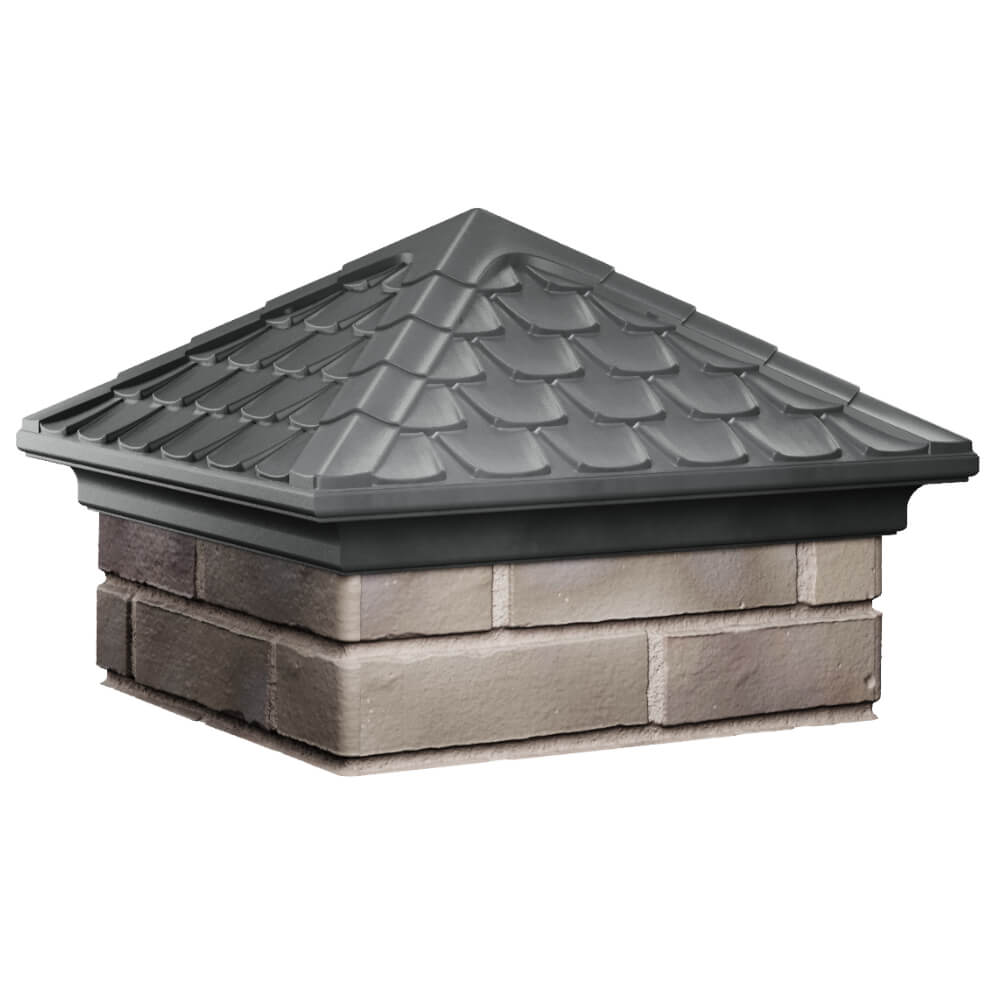 Колпак Zking Эльбрус Серый на столб 1.5х1.5 кирпича (385х385мм) в Тюмени фото