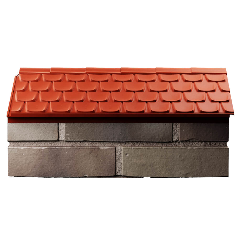 Парапет Zking Эльбрус Красный с посадкой на 1 кирпич (255мм) в Тюмени фото