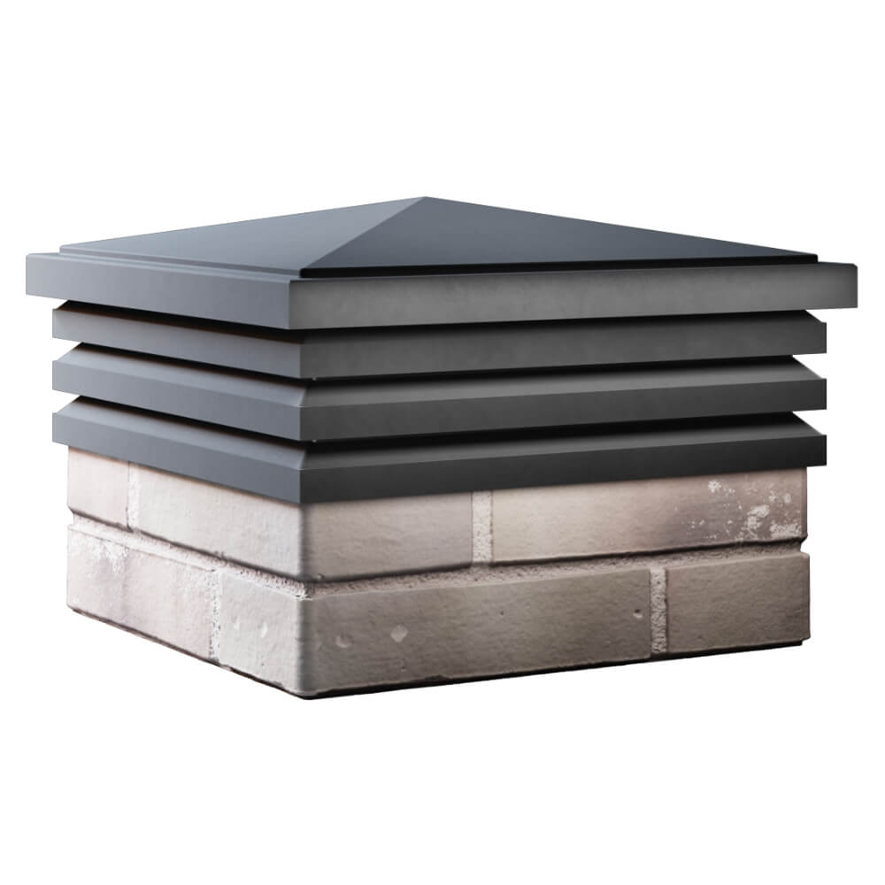 Колпак Zking Бона ХайТек Серый на столб 1.5х1.5 кирпича (385х385мм) в Тюмени фото