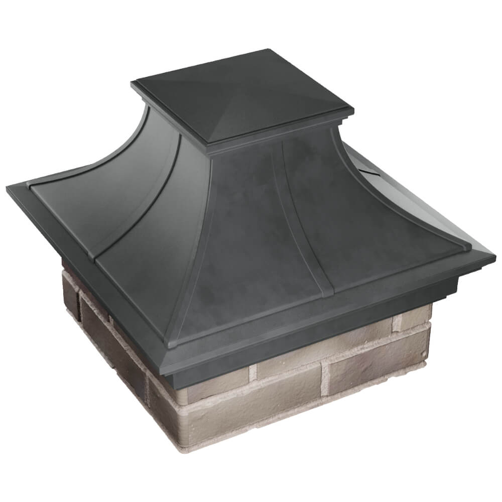 Колпак Zking Монблан Премиум Серый на столб 1.5х1.5 кирпича (385х385мм) в Тюмени фото