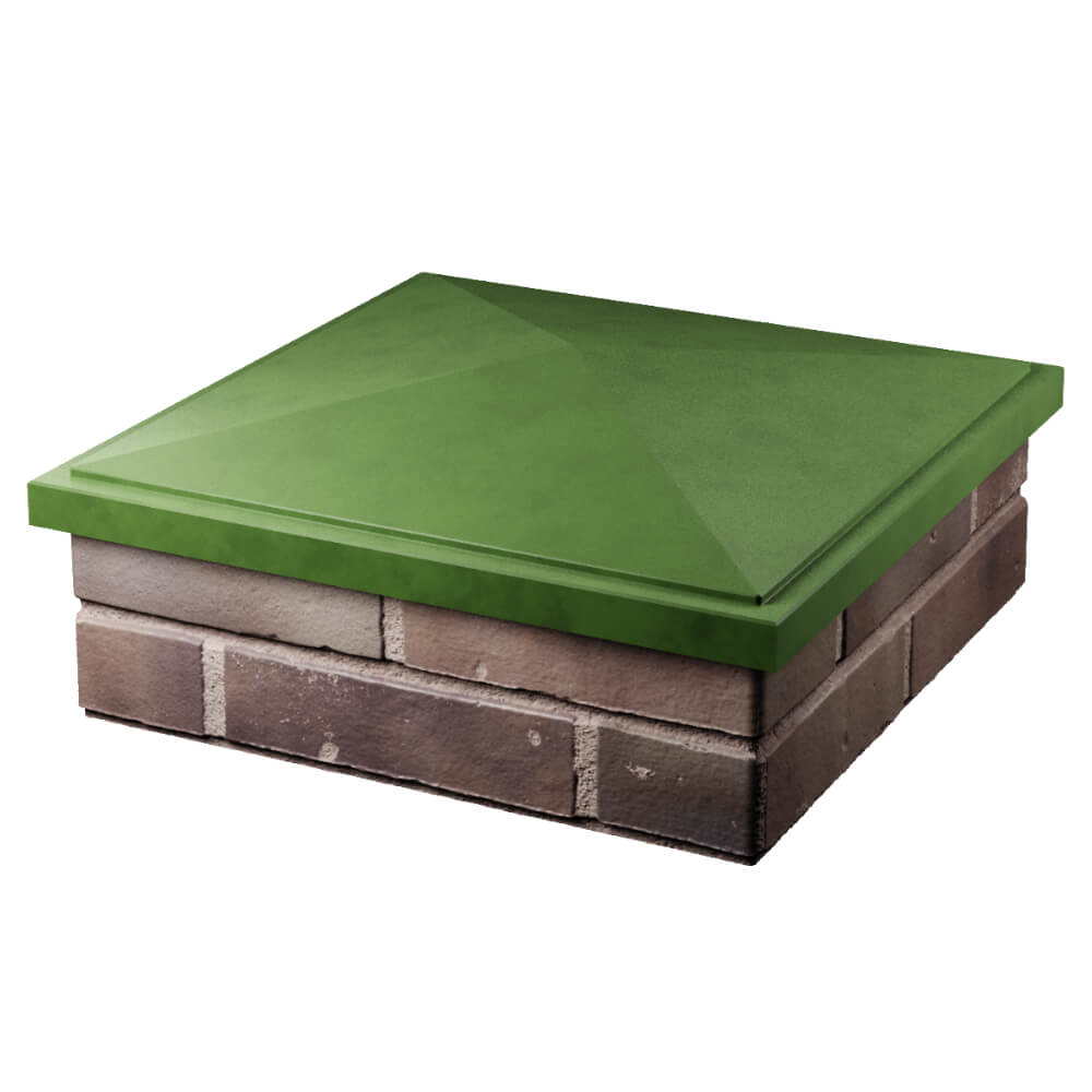 Колпак Zking БонаМоно Зеленый на столб 2х2 кирпича (515х515, 530х530мм) в Тюмени фото