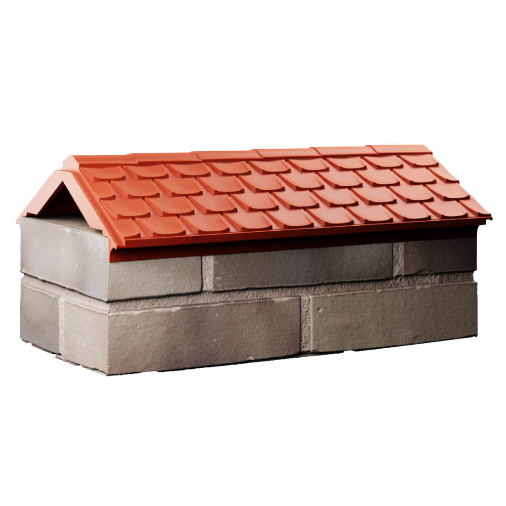 Парапет Zking Эльбрус Красный с посадкой на 1 кирпич (255мм) Тюмень фото