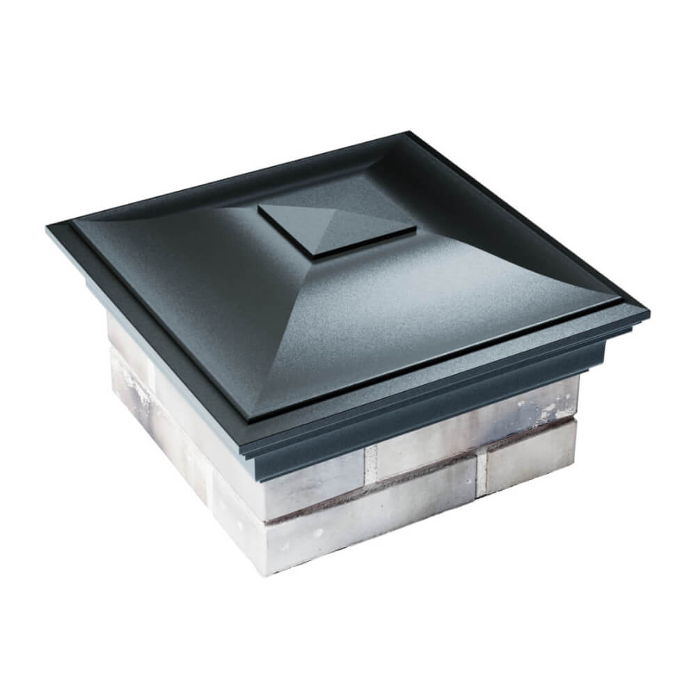 Колпак Zking Монблан Черный на столб 1.5х1.5 еврокирпича 0.7НФ (355х355мм) в Тюмени фото