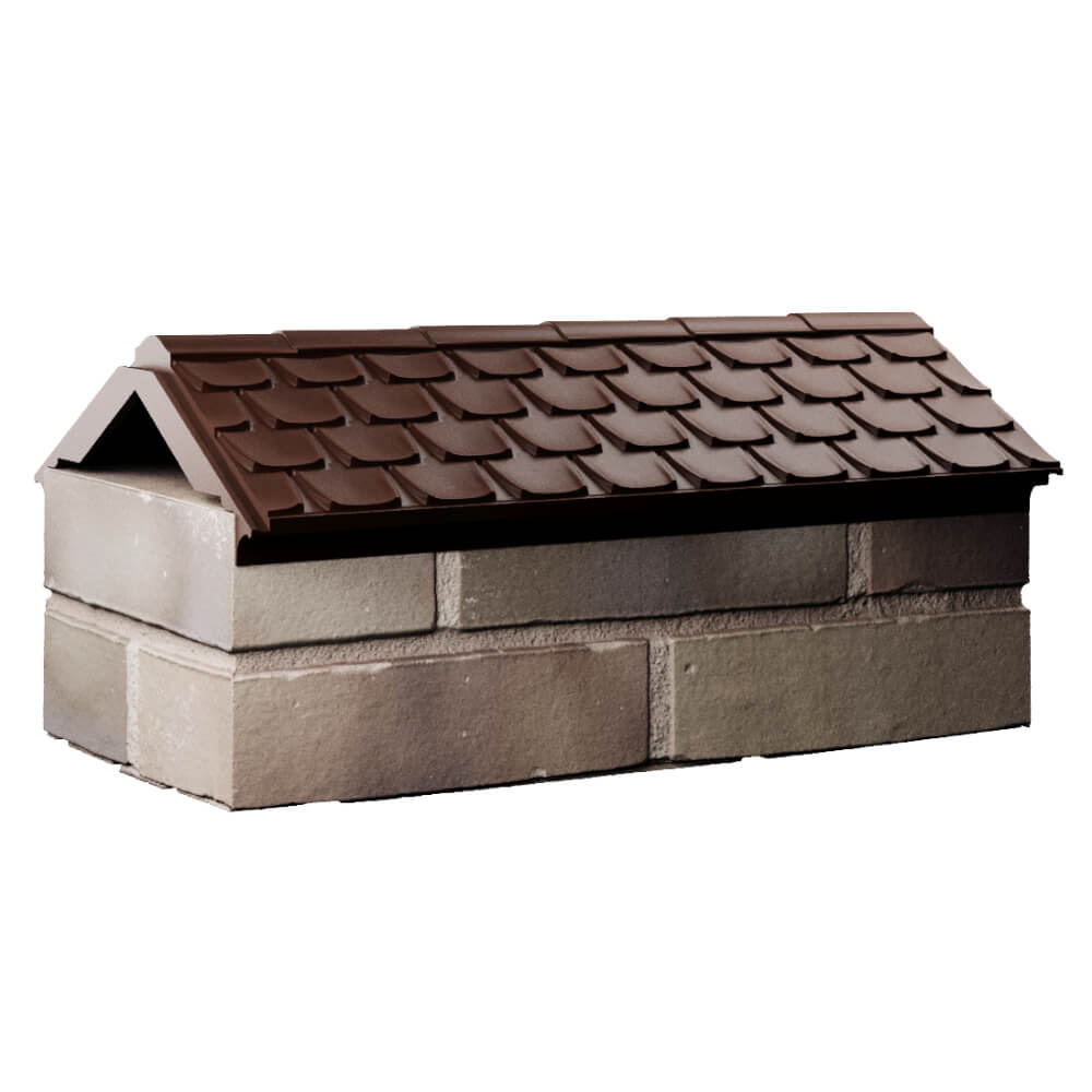 Парапет Zking Эльбрус Коричневый с посадкой на 1 кирпич (255мм) Тюмень фото