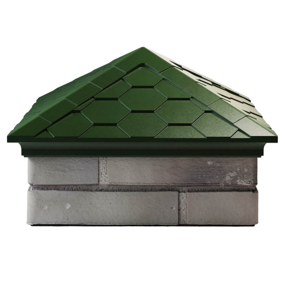 Колпак Zking Эверест Зеленый на столб 1.5х1.5 кирпича (390х390мм) Тюмень фото
